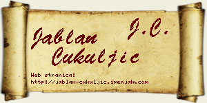 Jablan Čukuljić vizit kartica
